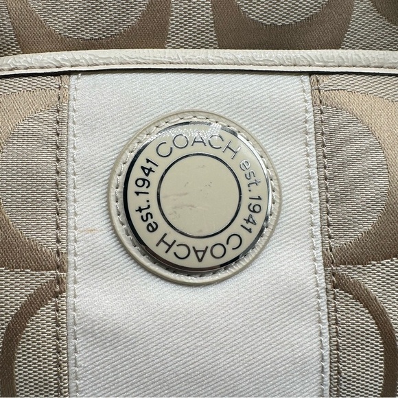 Coach Jacquard & Patent Leather Tote Bag, Canvas/Leather, Large - Picture 4 of 16